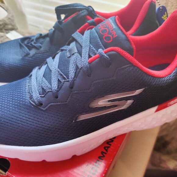 Skechers performance Go Run men sneakers Blue/ Red - Picture 4 of 6